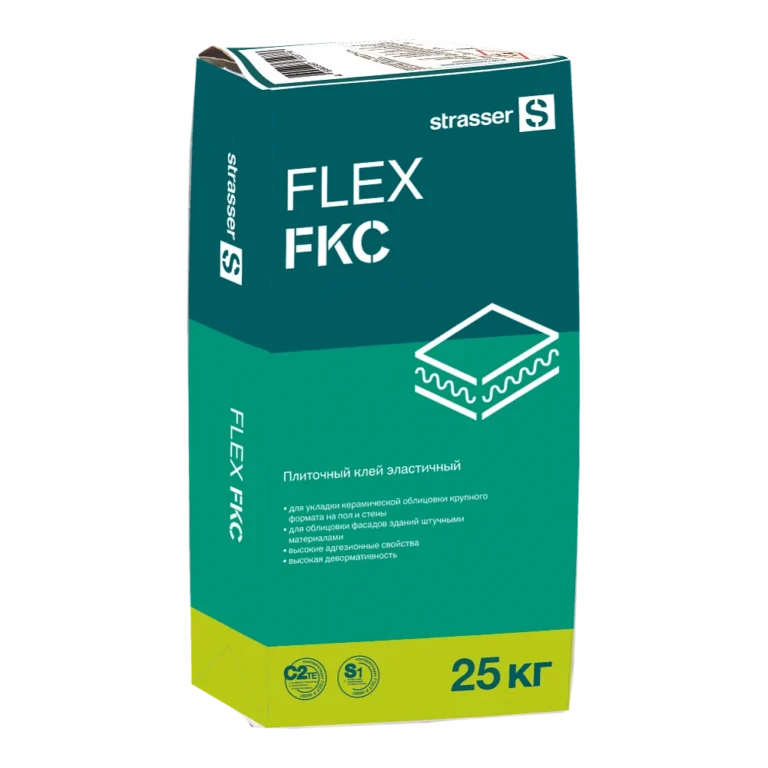 Эластичный плиточный клей Strasser FLEX FKC C2 TE S1